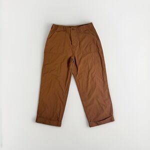 Sun + Stone Mens Size 32 Dark Burnt Red Rust Cuffed Fatigue Military Pants